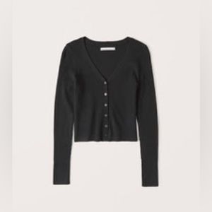 Abercrombie & Fitch Black Slim V-Neck Cardigan 🖤